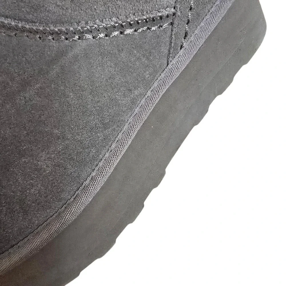 Cushionaire Womens Grey Suede Memory‎ Foam Faux Fur Lined Ankle Boots Size 9.5W